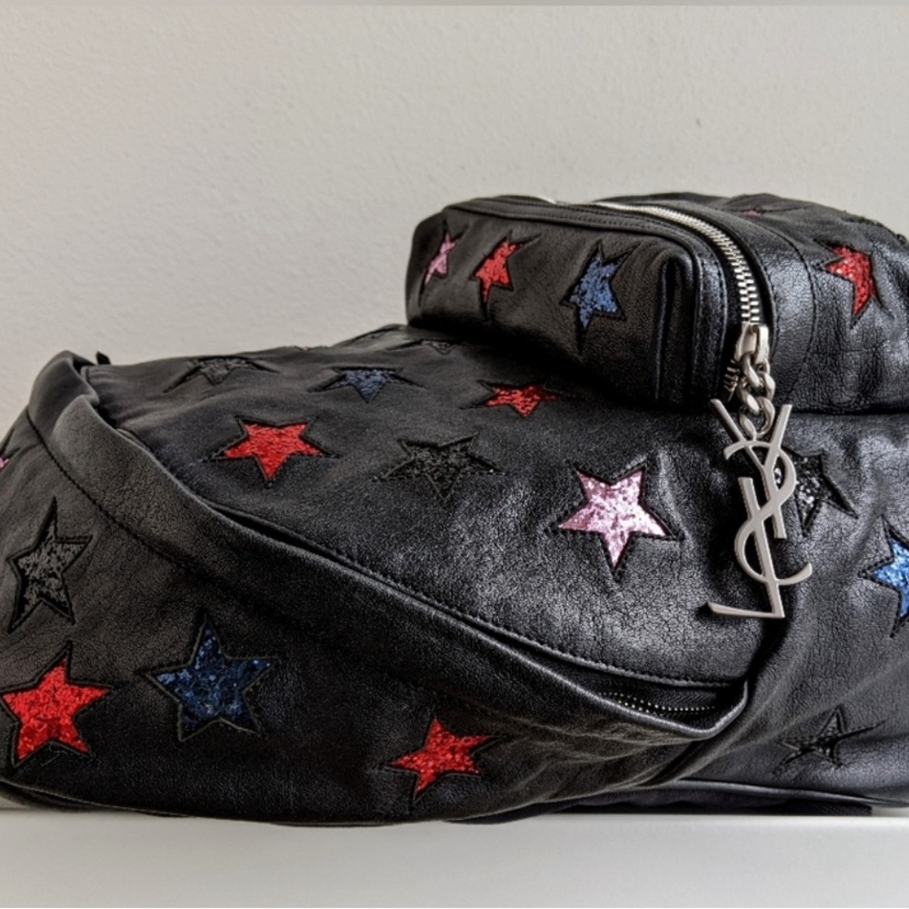 Rare Authentic YSL backpack stars. Red White Blue - Picture 2 of 13